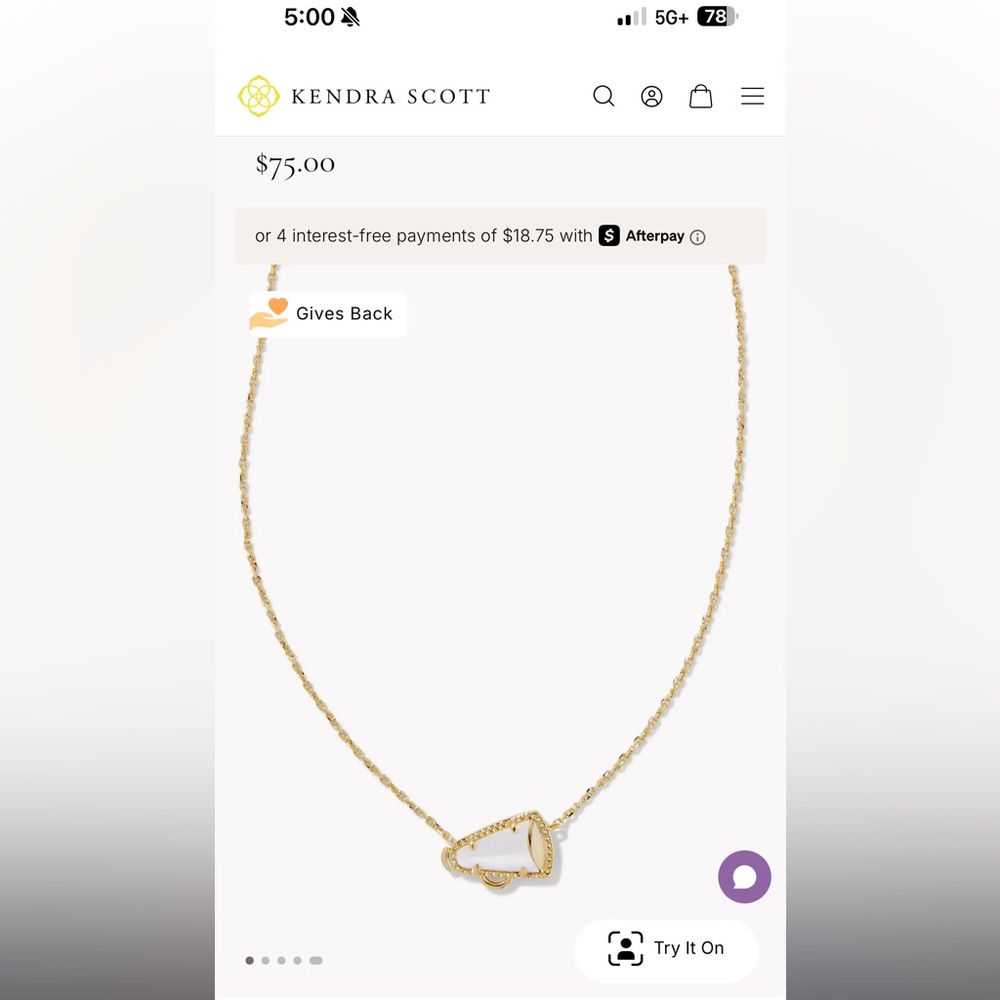 Kendra Scott Cheer Necklace